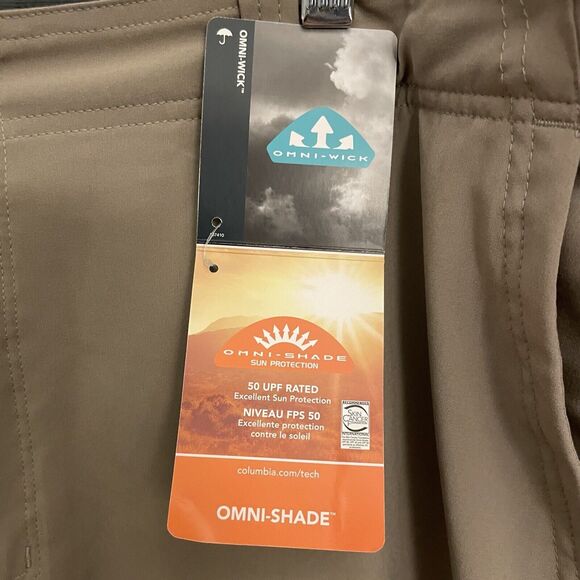 New Columbia Omni Shade Sun Protection Omni Wick Tan Shorts UPF 50 Sz 40 Cargo - Picture 5 of 12